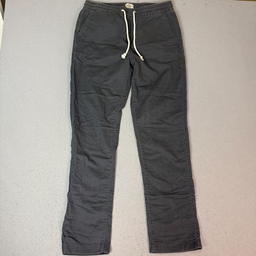 Marine Layer Saturday Pants Mens Medium Gray Cotton Stretch Drawstring Joggers
